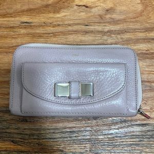 EUC Chloe long zip leather wallet